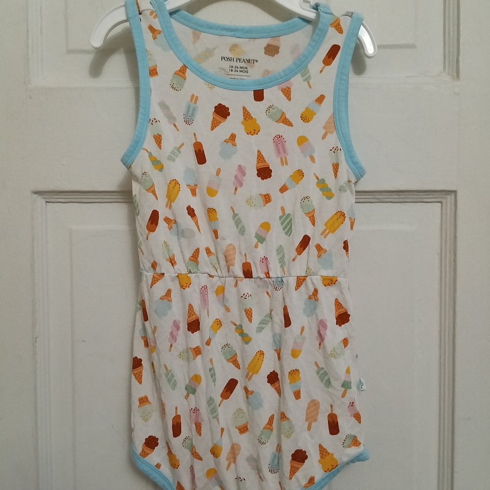 Posh Peanut Ice Cream Print Kids Romper Baby Outfit 18-24 Months